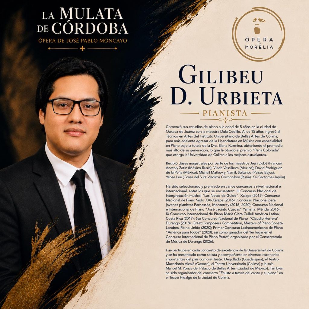 Gilibeu D. Urbieta, pianista, retrato de prensa